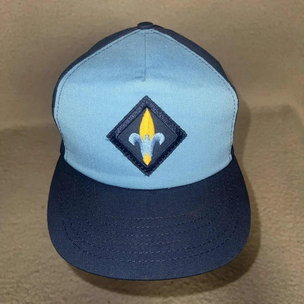 NWOT Boy Scouts of America Webelos Youth Cap BSA Patch Snapback Hat Made USA VTG